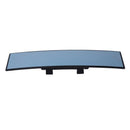 300mm Wide Anti-Glare Blue Tint Flat Clip On Interior Rear View Mirror Fit