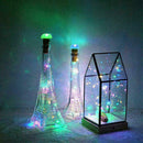 LED Solar Fairy String Lights Wine Bottle Copper Cork Party Wire Lamp Favor S1A6