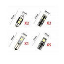 23Pcs LED T10 Car Inside Light Dome Trunk License Plate Lamp Interior Bulb  Jâ„–[