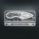Multifunction Fishhook Survival Card Arrow Awl Needles Blades Hiking Camping Gw