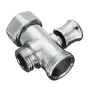 3-Way T-adapter Shower Diverter Valve G1/2inch & G3/4inch Connector Chrome