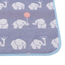 Baby Six-Layer Gauze Padding Mattress Changing Diaper Pad  Blue elephant