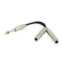 1/4'' 6.35mm Mono Plug / Male to Dual 1/4'' 6.35mm Jack /Female Splitter Adapter