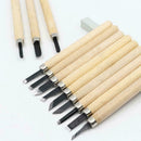 12Pcs/set Wood Carving Hand Chisel Tool Kit Wooden Professional Gouges F4Y4 S4J9