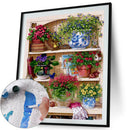 Painting By Numbers Kit DIY Flower Rack Hand Painted Canvas Oil Art Picture