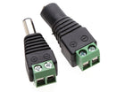 4X Male Female 2.1x5.5mm DC Power Plug Jack Adapter Wire Connector for CCTV  3C