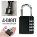 4 Dial Digit Zinc Alloy Security Padlock Outdoor Heavy Duty Combinatio ZWP