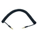 3.5mm Male to Male Jack 4 Pole Extension Aux Audio Coiled Spiral Cable 1.5M Y3A4