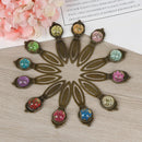 Dried flower design retro metal bookmark document book mark statione random. FT
