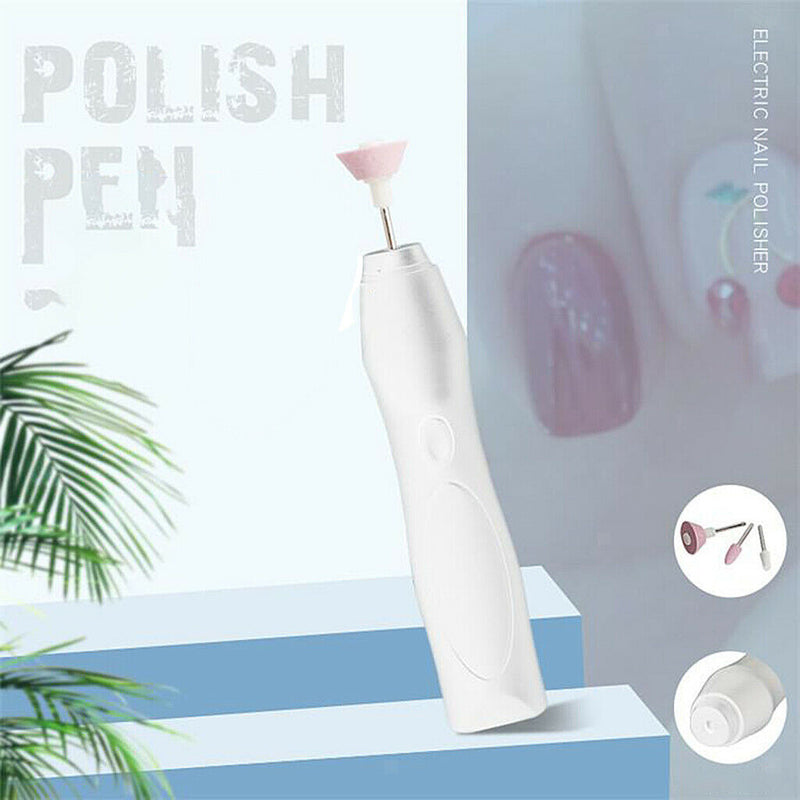 Electric Nail Drill Machine Polishing with 3Pcs Nail Drill Bits for Home Use