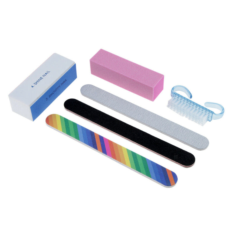 Pro 6 Pcs Nail Art Sanding Files UV Gel Polish Acrylic Block Buffer Manicure