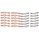 24 Sets Crimp Cord Ends Crimp Extender Chain Necklace Extender