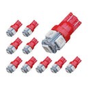 10X T10 194 168 147 W5W 5 SMD 5050 Red LED Car Wedge Tail Side Lamp Bulb XM
