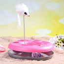 Cat Toys Spring Mice Crazy Amusement Disk Play Activity Pet Toys(Rose Red)