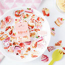 46pcs Cute strawberry dessert DIY Diary Craft Stickers Scrapbooking decorB IkTEU
