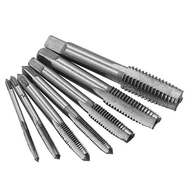 7pcs Steel M3-M12 Screw Thread Metric Spiral Flute Taps Tapping Drill Bi ACP