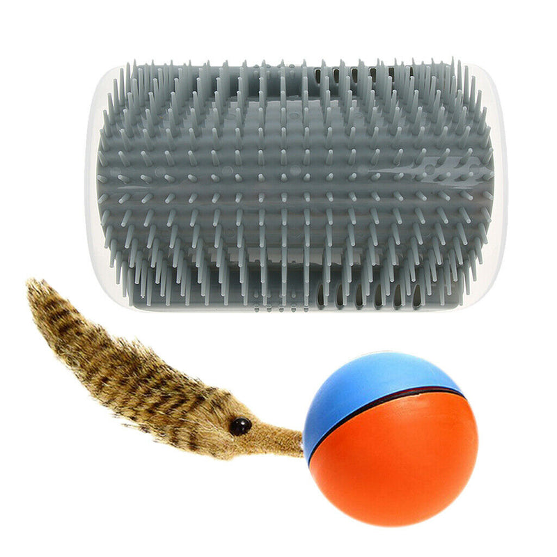 Cat Brush Tool Pet Kitty Comb Brush Massage Device Self Groomer Hair Removal