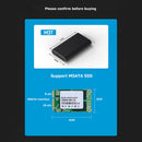USB 3.1 to MSATA SSD Box Type-C Adapter Enclosure External Solid State Drive