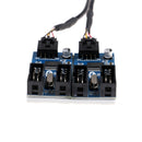 1Pc 9pin USB header male 1 to 4 female extension splitter cable 9p multiplie OZ