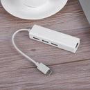USB-C USB 3.1 Type C To USB RJ45 Ethernet Lan Adapter Hub Cable for Macbook I4M4