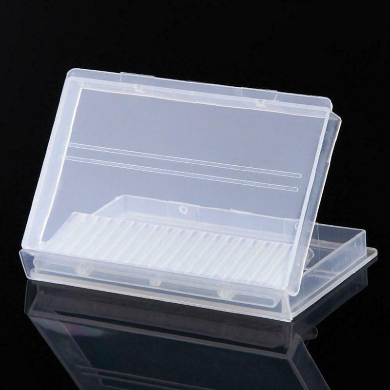 Nail Art 20 Holes Slots Drill Bit Holder Display Grinding Heads Storage Box