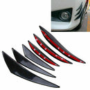 6Pcs Car Front Bumper Lip Splitter Fins Body Spoiler Canards Refit Gloss BlaFT