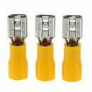 50pcs 10-12 AWG Insulated Female Spade Wire Crimp Terminal Connector Yellow New