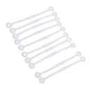 40pcs Tennis Squash Racket Vibration Dampeners Shock Absorber Strips White