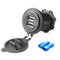 3.1A Dual USB Charger Socket with Touch Switch + 2 Terminals for Car Motorcycle