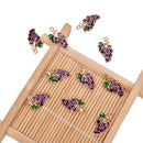 10Pcs/lot Alloy Enamel Grape Fruit Charms Pendants Craft DIY Jewelry Findings FT