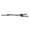1pc Dual 2 XLR Male to 3 Pin Female Cable Cord Jack Mic Y Splitter Adaptor