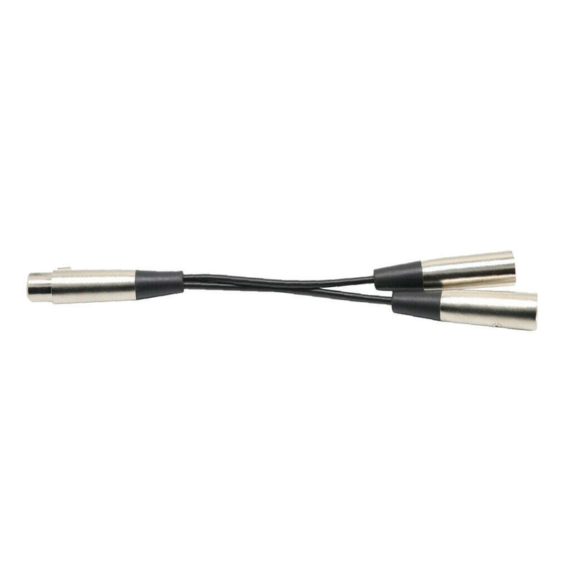 1pc Dual 2 XLR Male to 3 Pin Female Cable Cord Jack Mic Y Splitter Adaptor