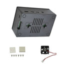 For Raspberry Pi 4B 3.5 Inch Protective ABS Case with Cooling Fan Support D