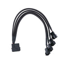 4pin IDE Molex to 4-Port 3Pin/4Pin Cooler Cooling Fan Splitter Power Cable