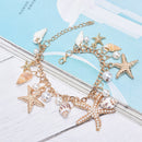 Fashion Star Starfish Conch Shell Bracelet Bangle Charm Women Jewelry  OZ