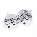 New Fashion Unisex Metal Plain Car Shift Cufflinks Wedding Shirt Cuff ButtonSEAU
