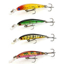 Lot 4pcs Plastic Minnow Fishing Lure Sinking Rattle Fishing 3.9g/7cm/2.76