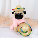 Mini Pet Dogs Straw Hat Sombrero Cat Sun Hat Beach Party Straw Hats Dogs Hat 3C