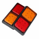 2Pcs 72 LED Rear Tail Light Brake Turn Signal Lamp 12V Trailer Truck Carava