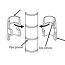 50Pcs Plastic Clip Metal Tube Split Sleeves Wire Shelf Lock Locking Clip Set
