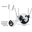 1 Pair Stainless Steel Yin Yang Cat Puzzle Piece Matching Couple Pendant