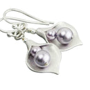 1Pair Women Earrings Calla Lily Simulated Flower Earrings Fashion Jewelry