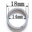 Titanium Circle Spring Keychain Buckle Clip Round Hook Key Chain 18mm Blue