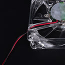 Quad 4-LED Light Neon Clear 80mm PC Computer Case Cooling Fan Popular for DIY lj