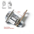 Tubular Cam Lock W/ 1-1/8" Cylinder 2 Keys Alike Pull Drawer Cabinet Toolbox