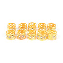 10Pcs Braiding Hair Rings Dreadlock Marley Braids Beads Clips Cuffs Rhinestone3C