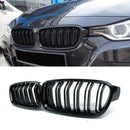 1Pair Gloss Black Front Grille/Grilles Kidney For BMW 3-Series F30 F31 F35
