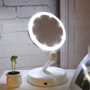 1x Magnifying Makeup Mirror Beauty Stand Double Side with LED Light Cosmetic FT