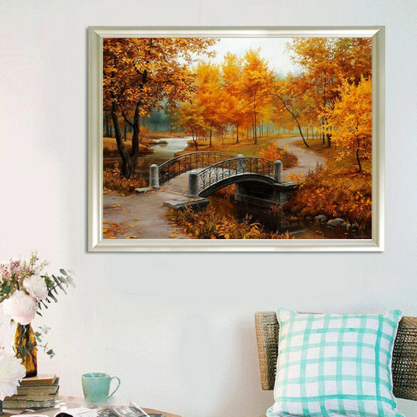 40x30cm Autumn Scenery DIY Paint By Numbers Oil Painting Kit Canvas