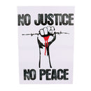No Justice No Peace No Racist Police Slogan Black Lives Matter PosterSEAU